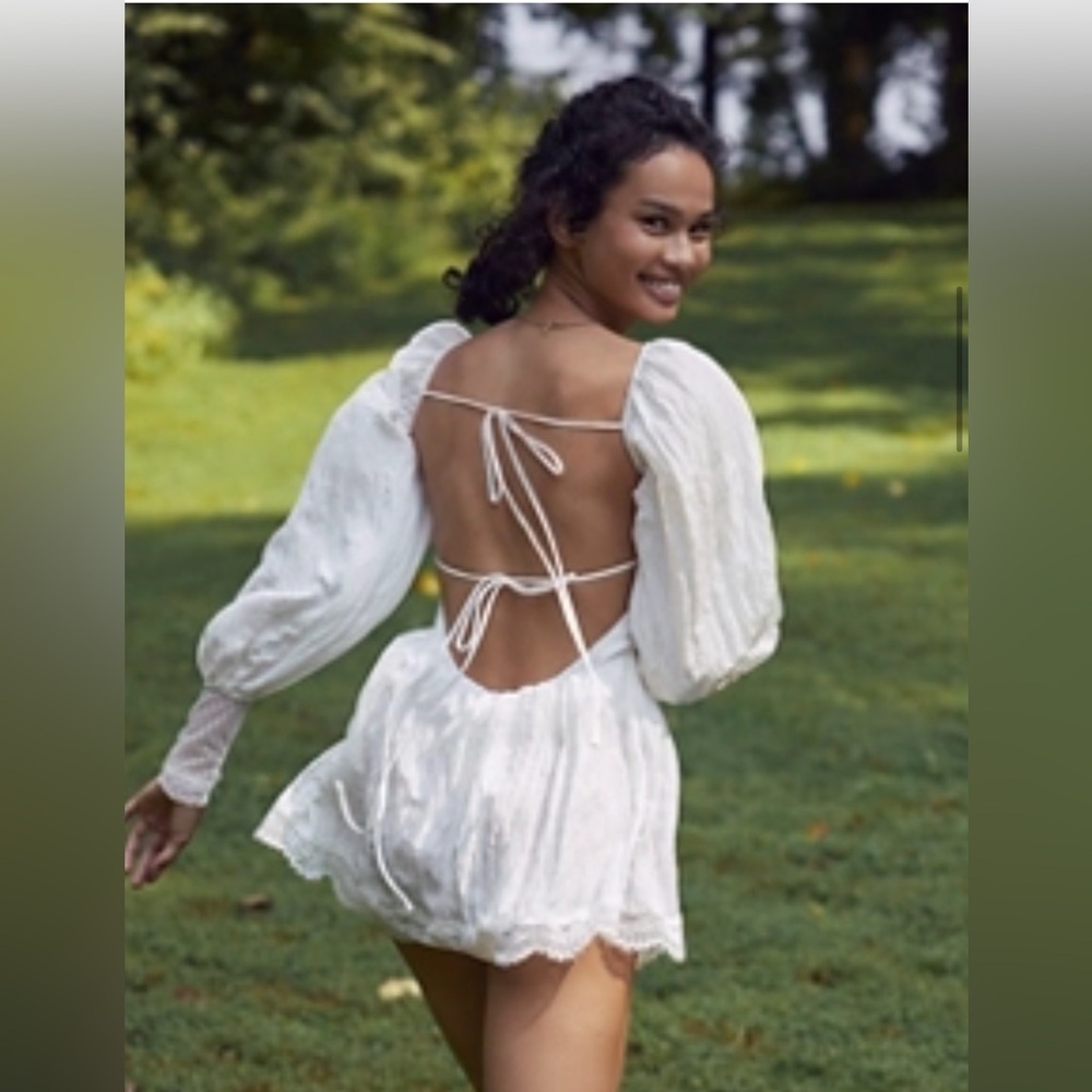 Free People mini dress with bodysuit underneath medium